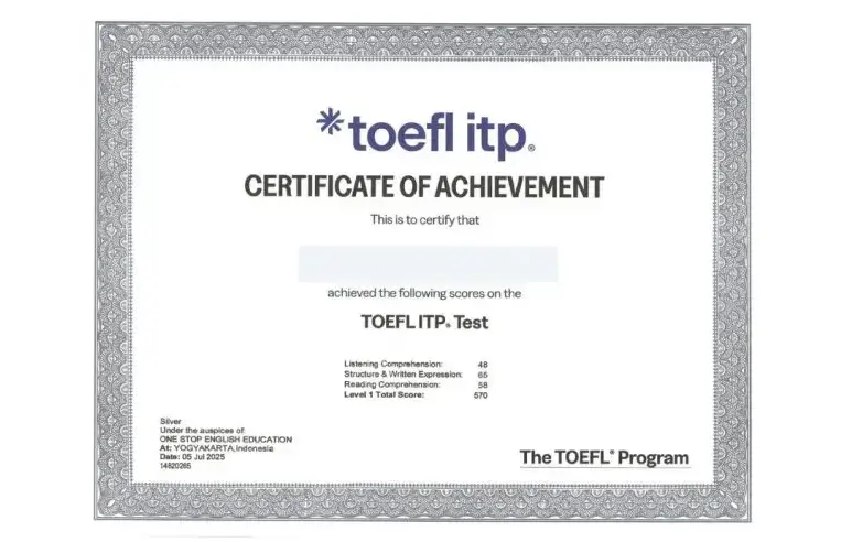 Cek Nomor Sertifikat TOEFL ITP yang Benar
